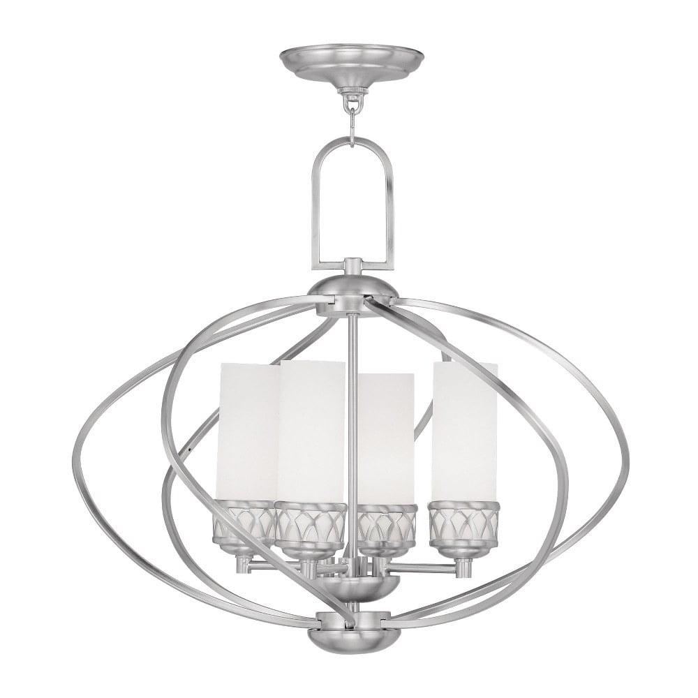 Livex Lighting Westfield 4 - Light Chandelier in Brushed Nickel