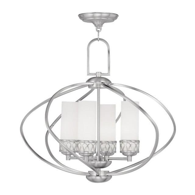 Livex Lighting Westfield 4 - Light Chandelier in Brushed Nickel