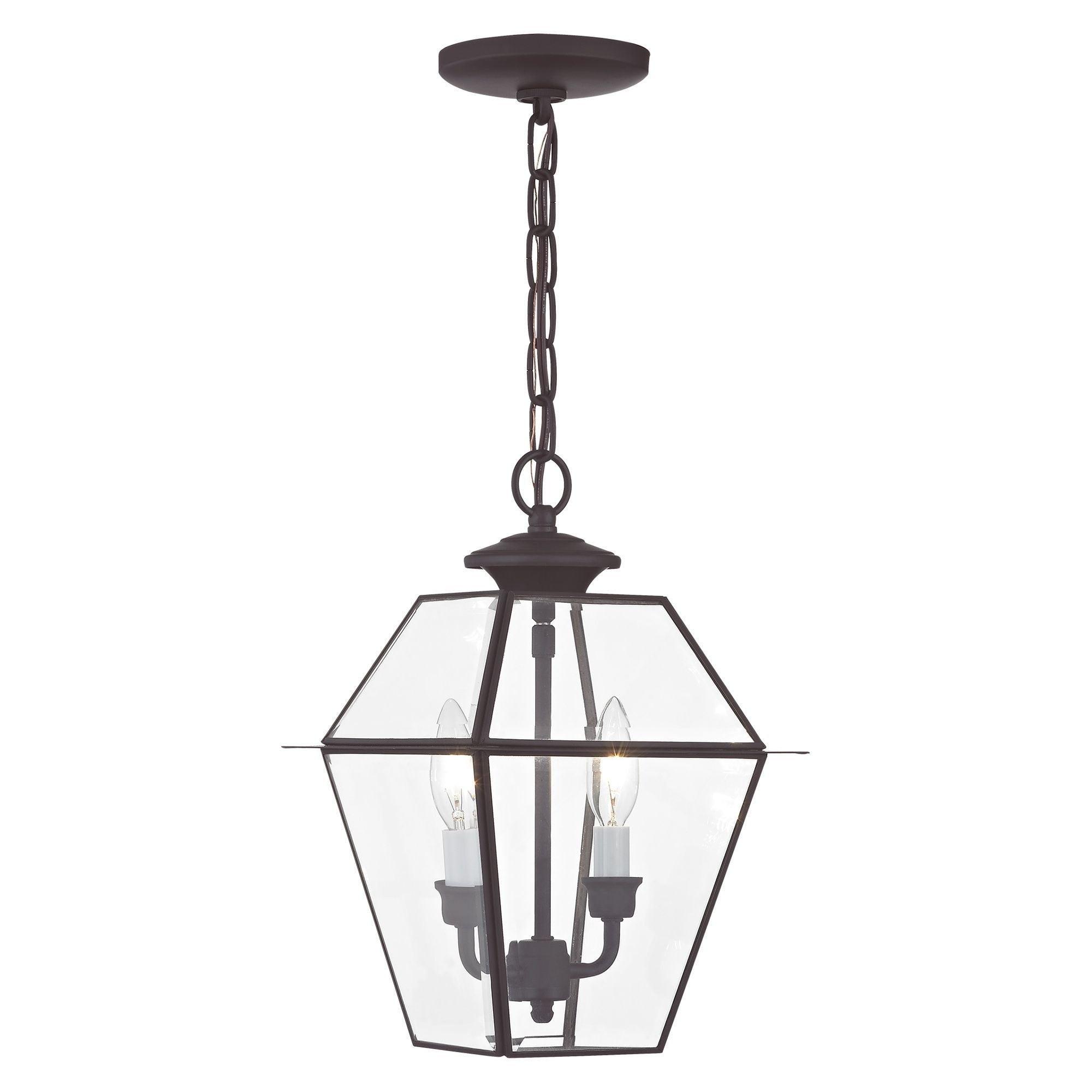 Livex Lighting - Westover - 2 Light Outdoor Pendant Lantern in Farmhouse Style -
