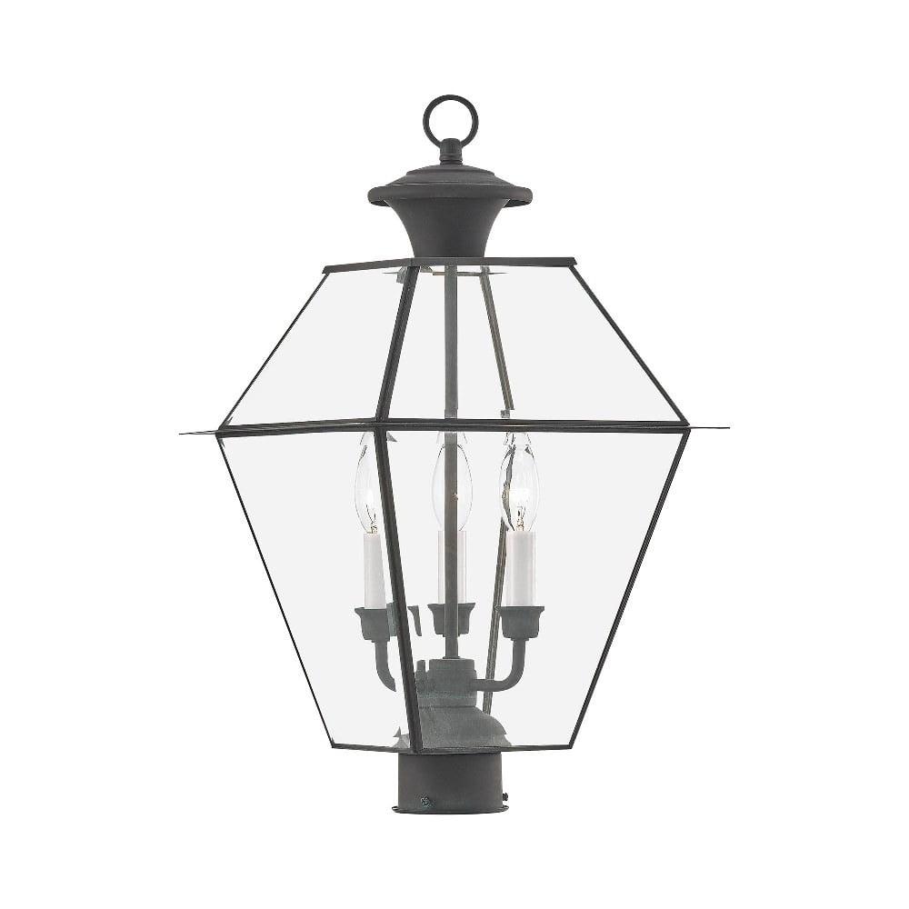 Livex Lighting Westover 3 - Light Post Light in  Charcoal