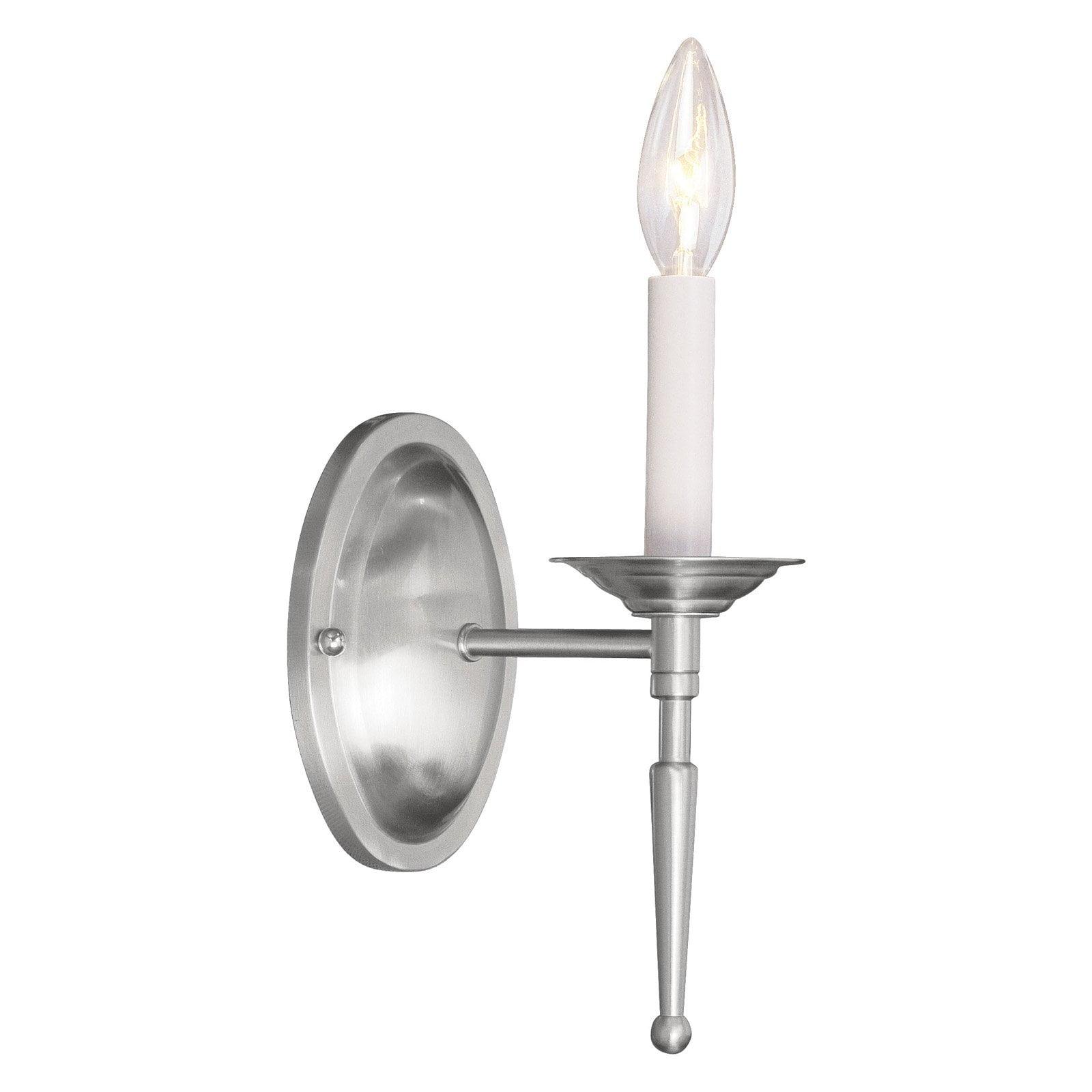 Williamsburgh Brushed Nickel 9.5" Traditional Wall Sconce