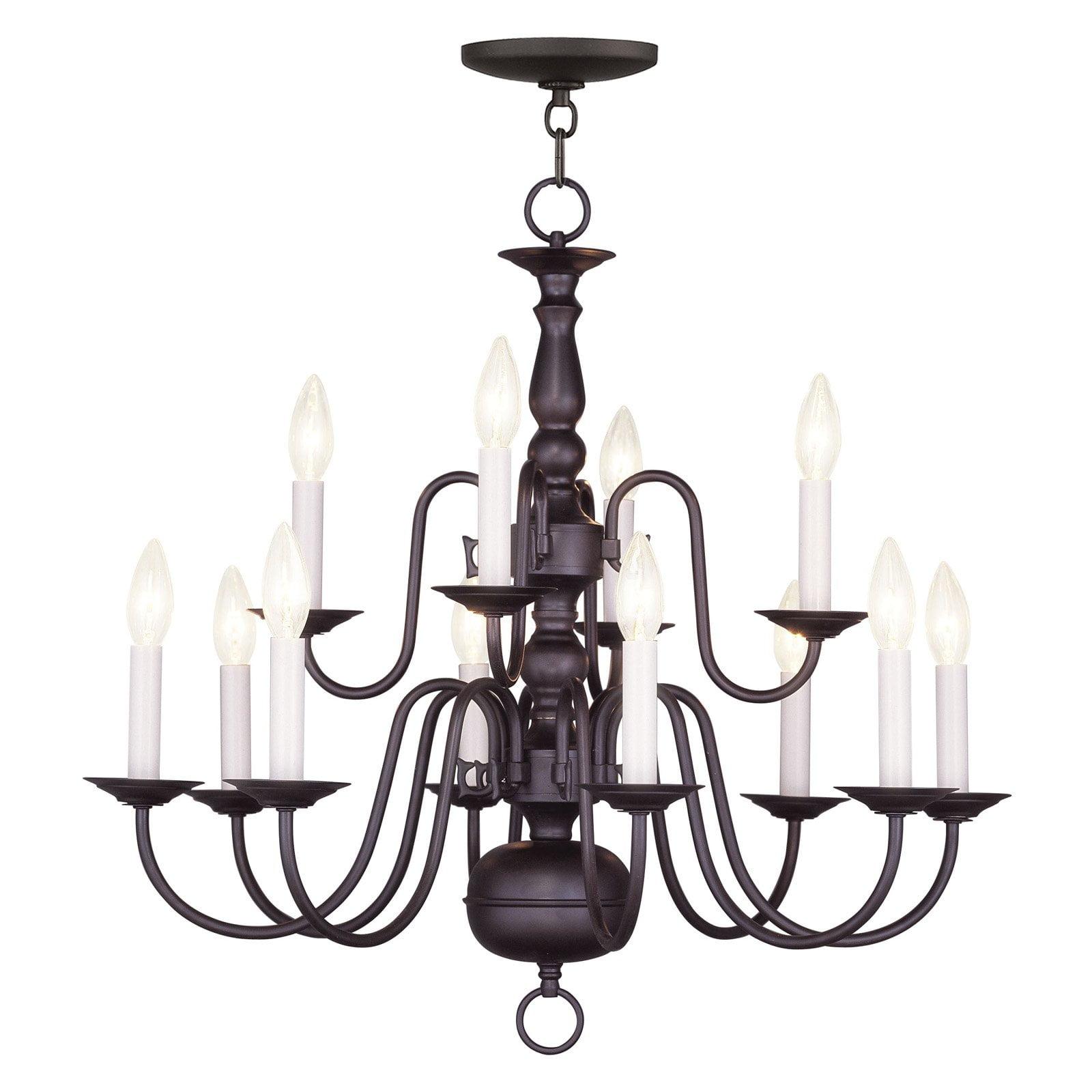 Livex Lighting Williamsburgh 12 - Light Chandelier in  Bronze