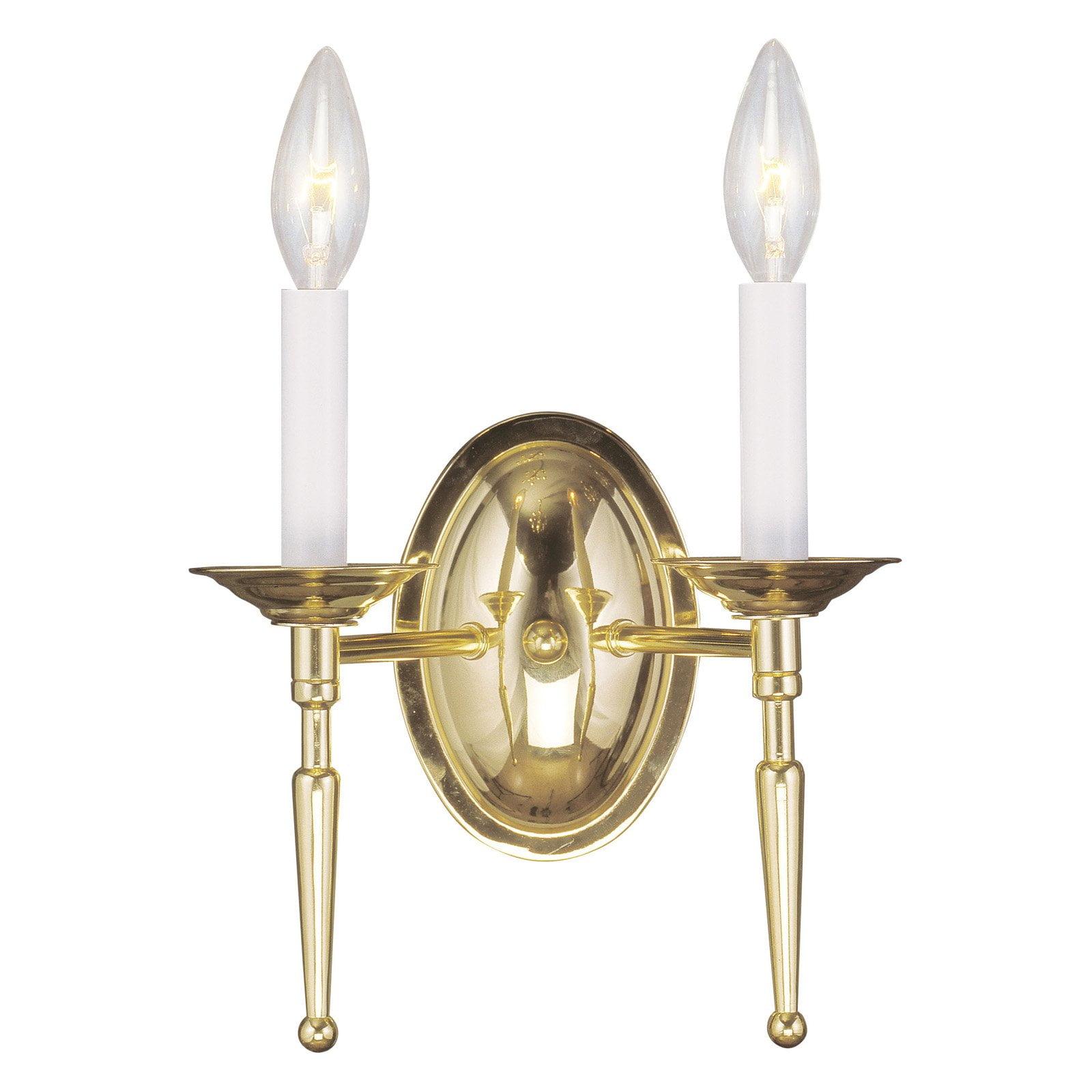 Williamsburgh Polished Brass 2-Light Wall Sconce