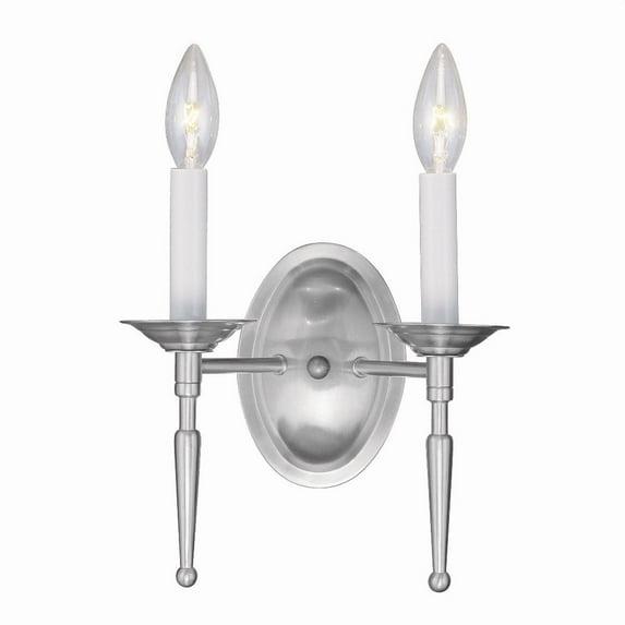 Livex Lighting Williamsburgh 2 - Light Wall Light in  Brushed Nickel