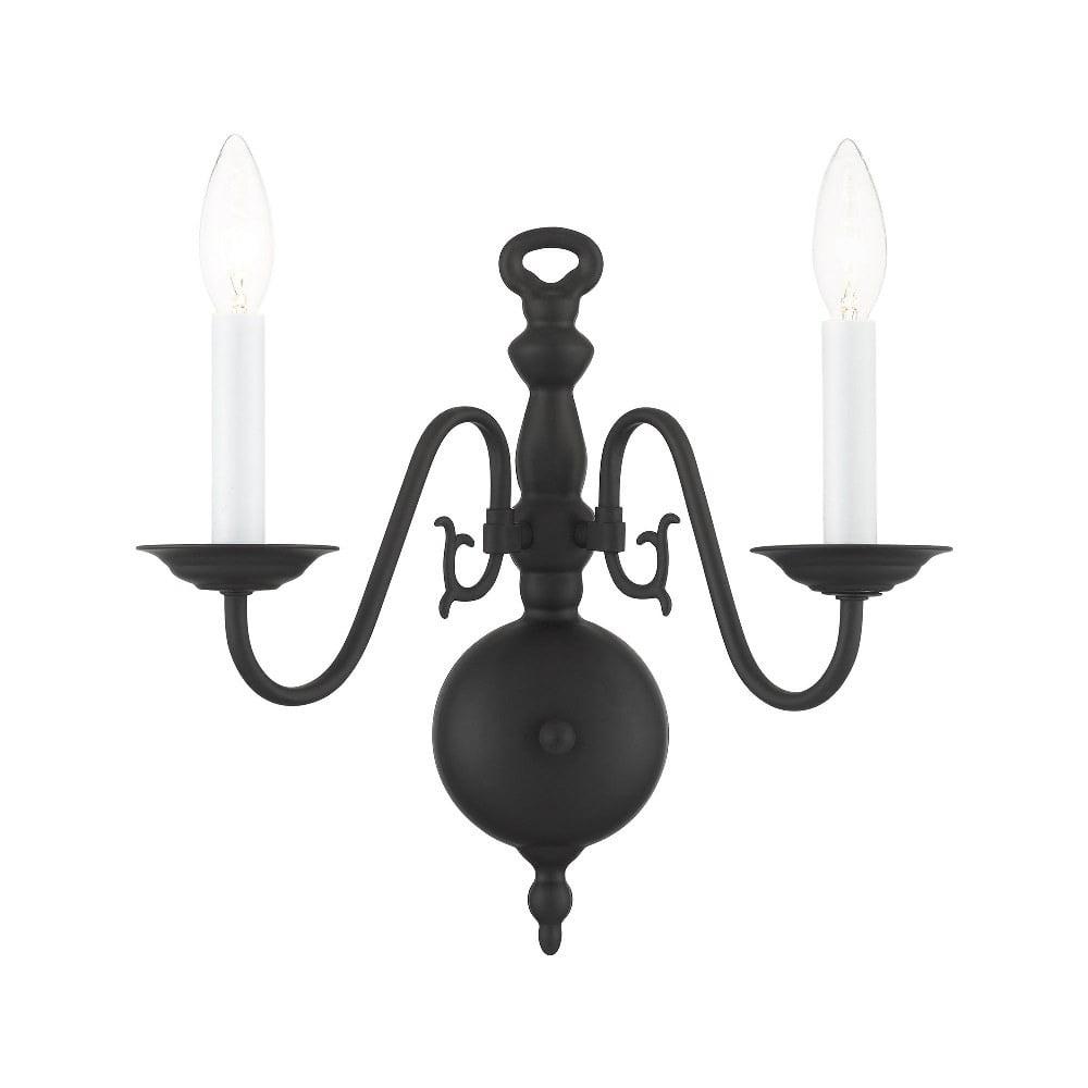 Livex Lighting Williamsburgh 2 - Light Wall Light in  Black