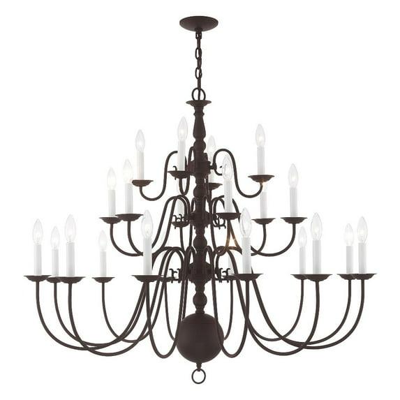 Livex Lighting Williamsburgh 22 - Light Chandelier in  Bronze