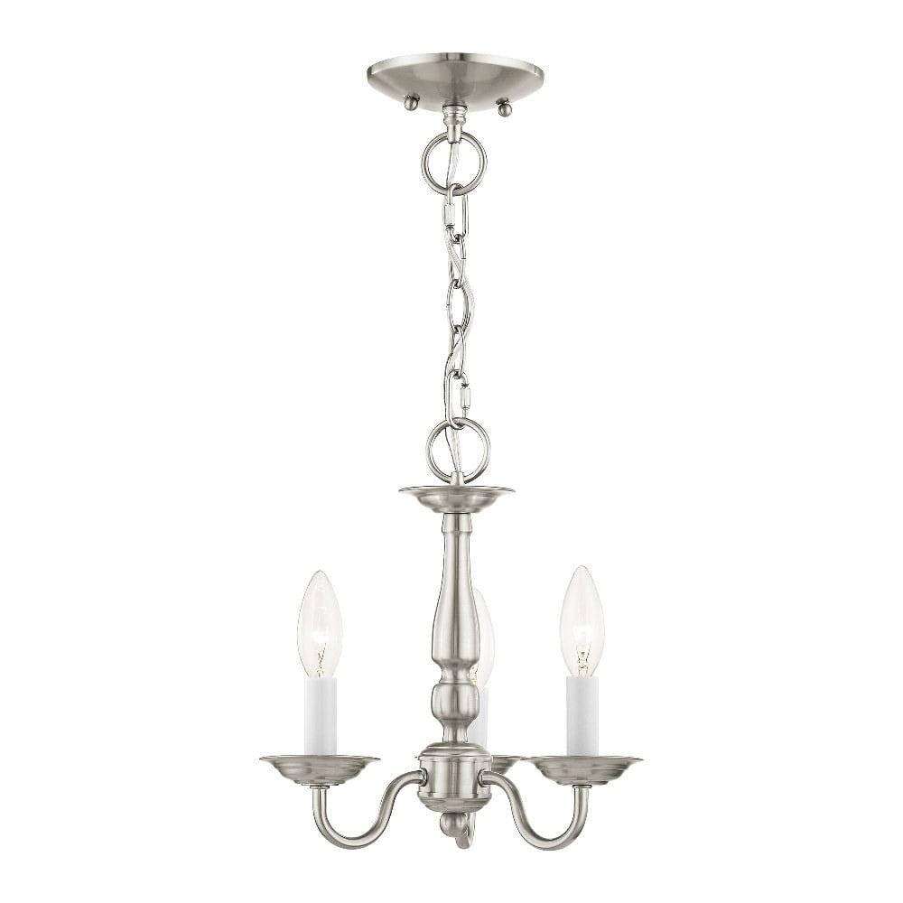 Livex Lighting Williamsburgh 3 - Light Chandelier in  Brushed Nickel