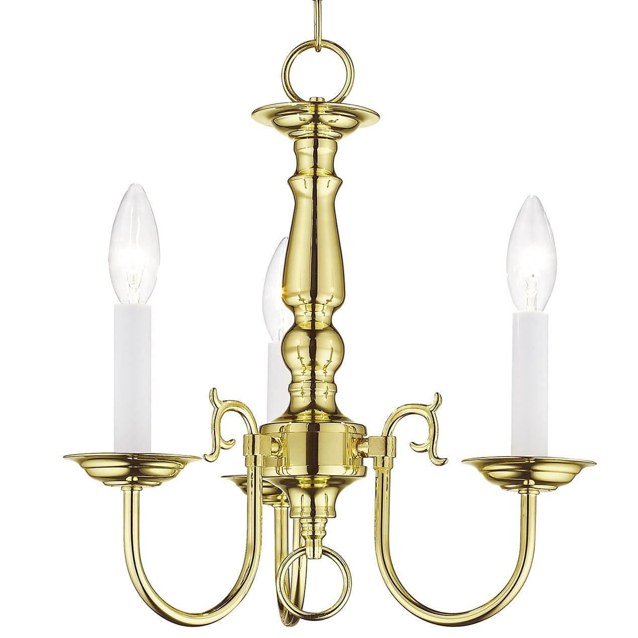 Livex Lighting Williamsburgh 3 - Light Chandelier in  Polished Brass