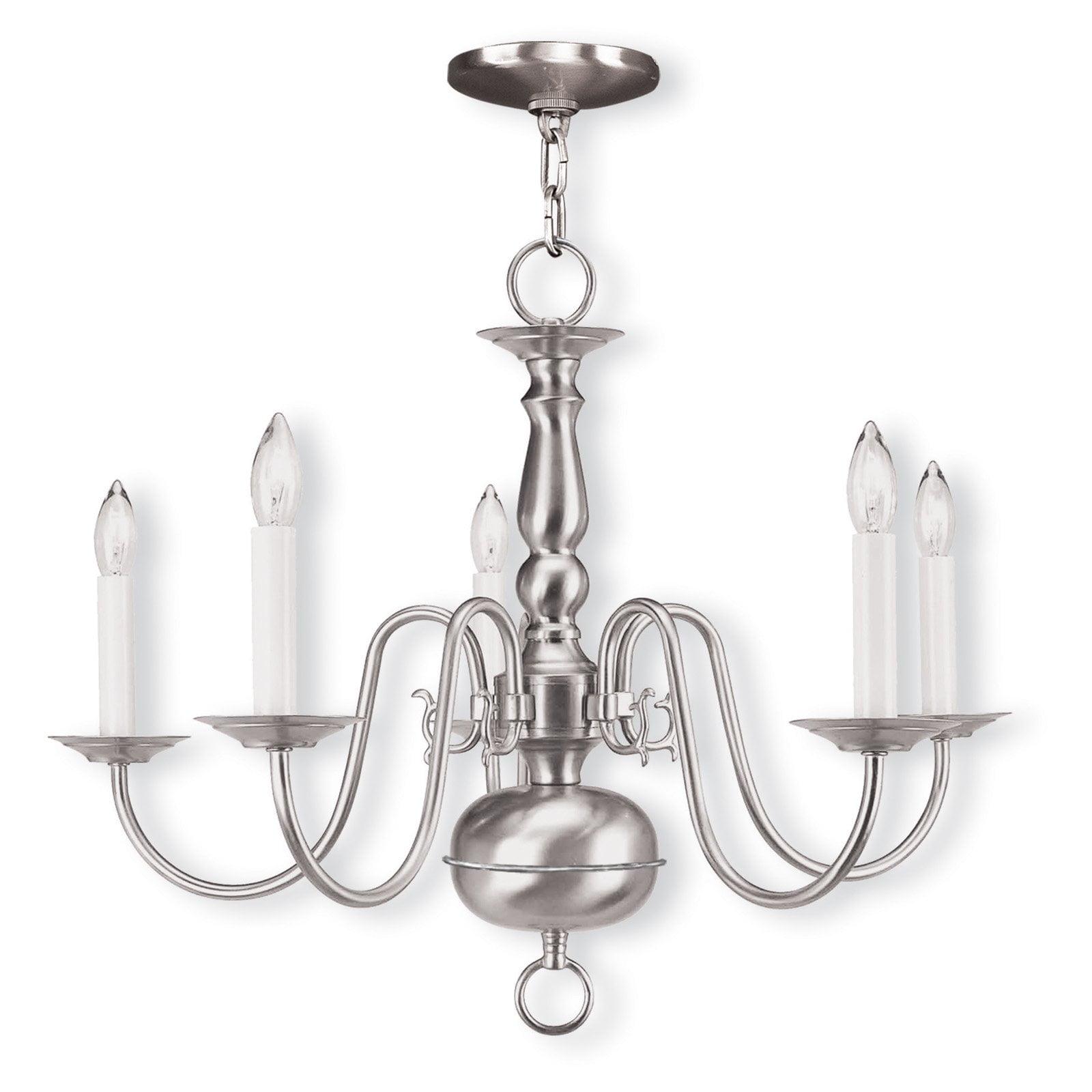 Elegant Williamsburgh 5-Light Brushed Nickel Chandelier