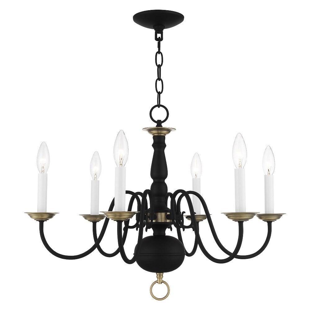 Livex Lighting - Williamsburgh - 6 Light Chandelier in Traditional Style - 24