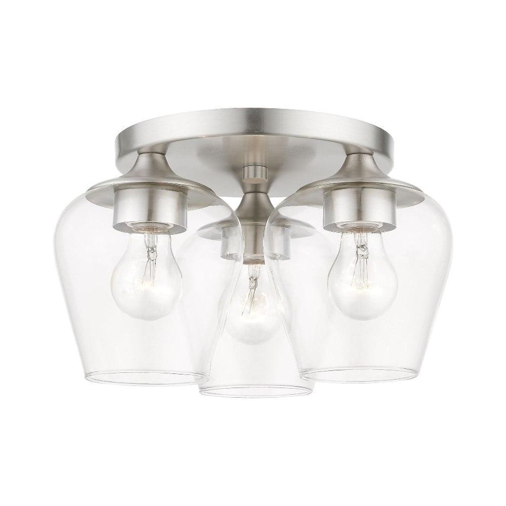 Livex Lighting - Willow - 3 Light Flush Mount In Transitional Style-7.5 Inches