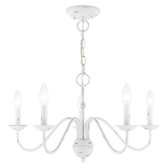 Livex Lighting Windsor 5 - Light Chandelier in  Antique White