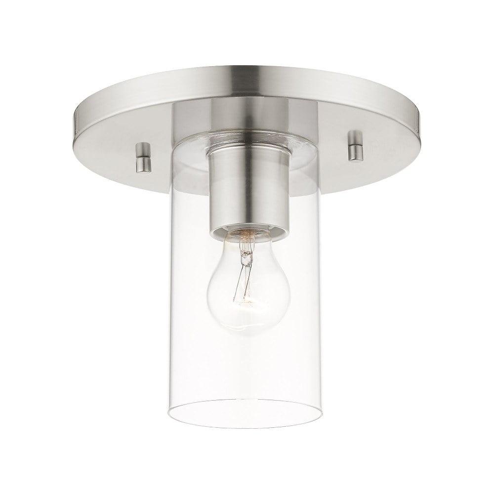 Zurich 9'' Brushed Nickel Modern Flush Mount Light