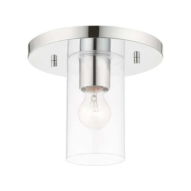 Livex Lighting Zurich 1 - Light Flush Mount in  Polished Chrome