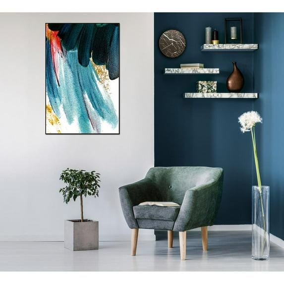 Whiteline Modern Living Livia 48"x32" Canvas Wall Art, Black PS Frame