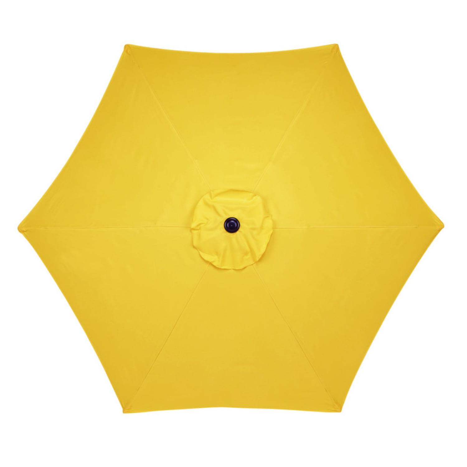 Living Accents 9' Yellow Steel Market Umbrella