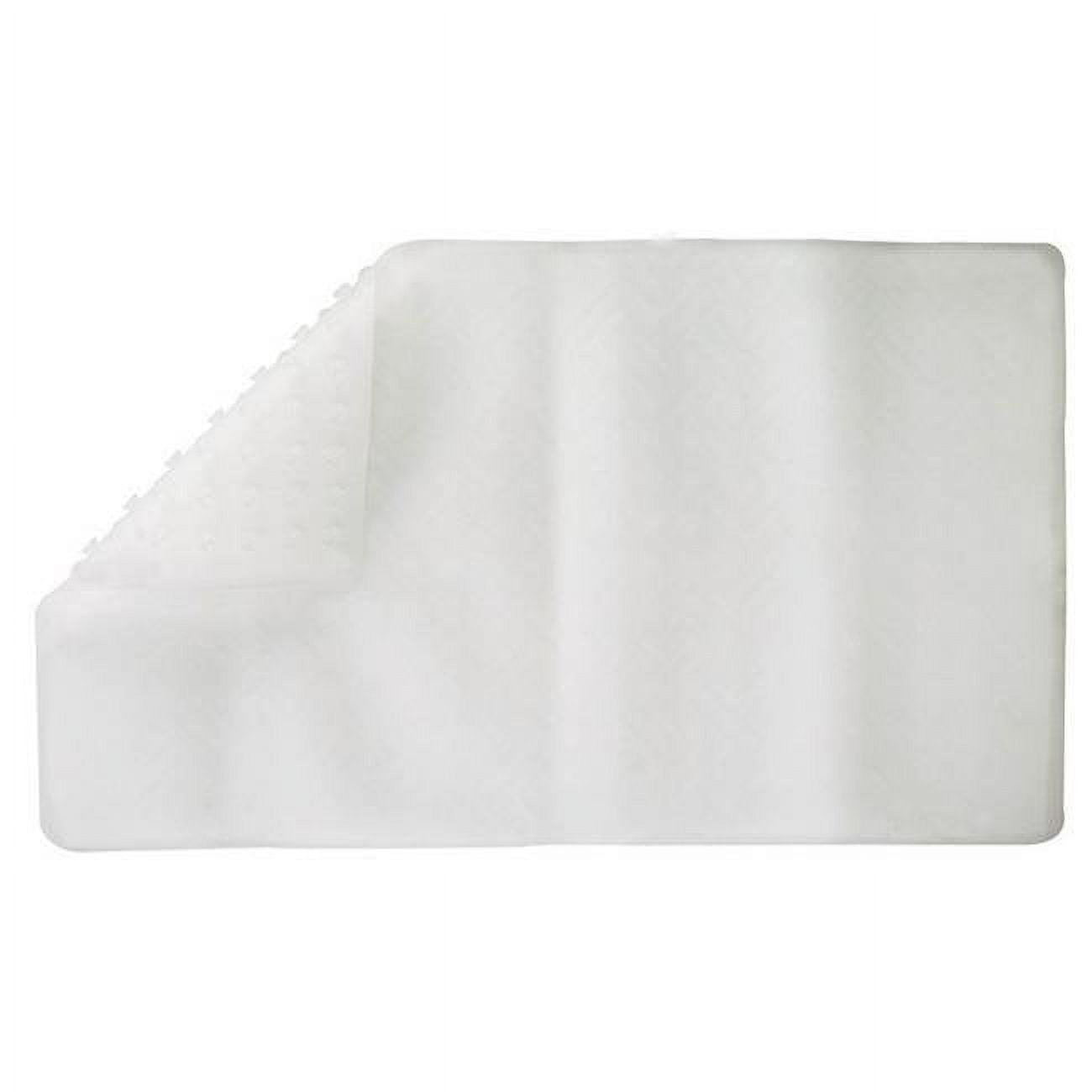 Living Accents 28 in. L X 16 in. W Clear Thermo Plastic Elastomer Bath Mat Latex Free