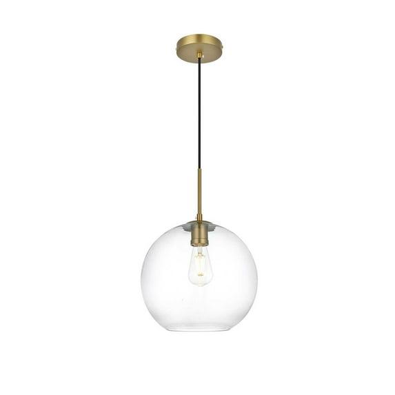 Living District Baxter 12 Inch Pendant Clear Shade in Satin Gold