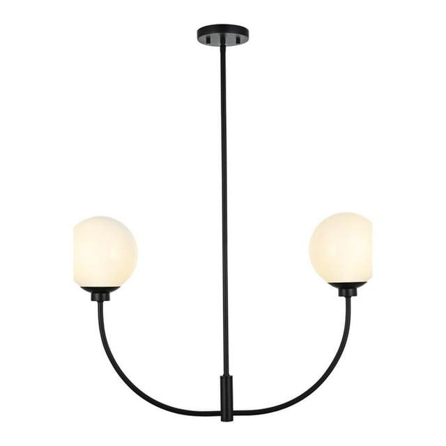 Elegant Lighting Nyomi 36-Inch Brass Chandelier with Opal-Inspired Touch