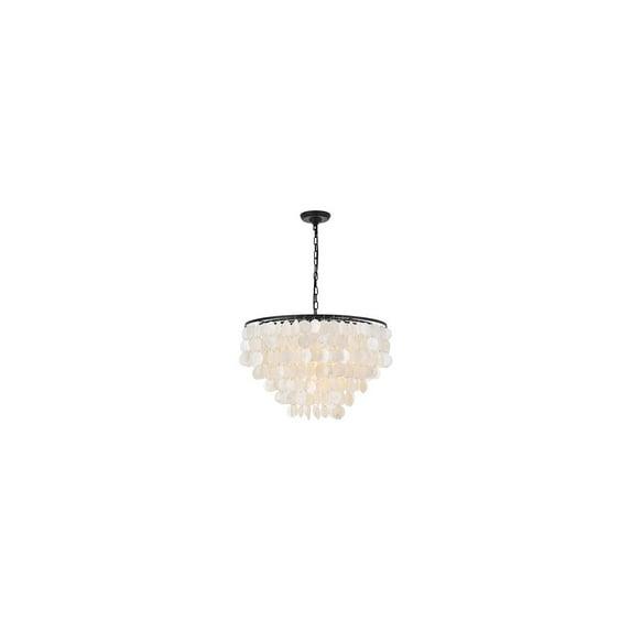 Elegant Lighting Selene 6 light Black Pendant
