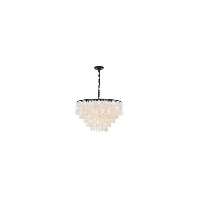 Elegant Lighting Selene 6 light Black Pendant