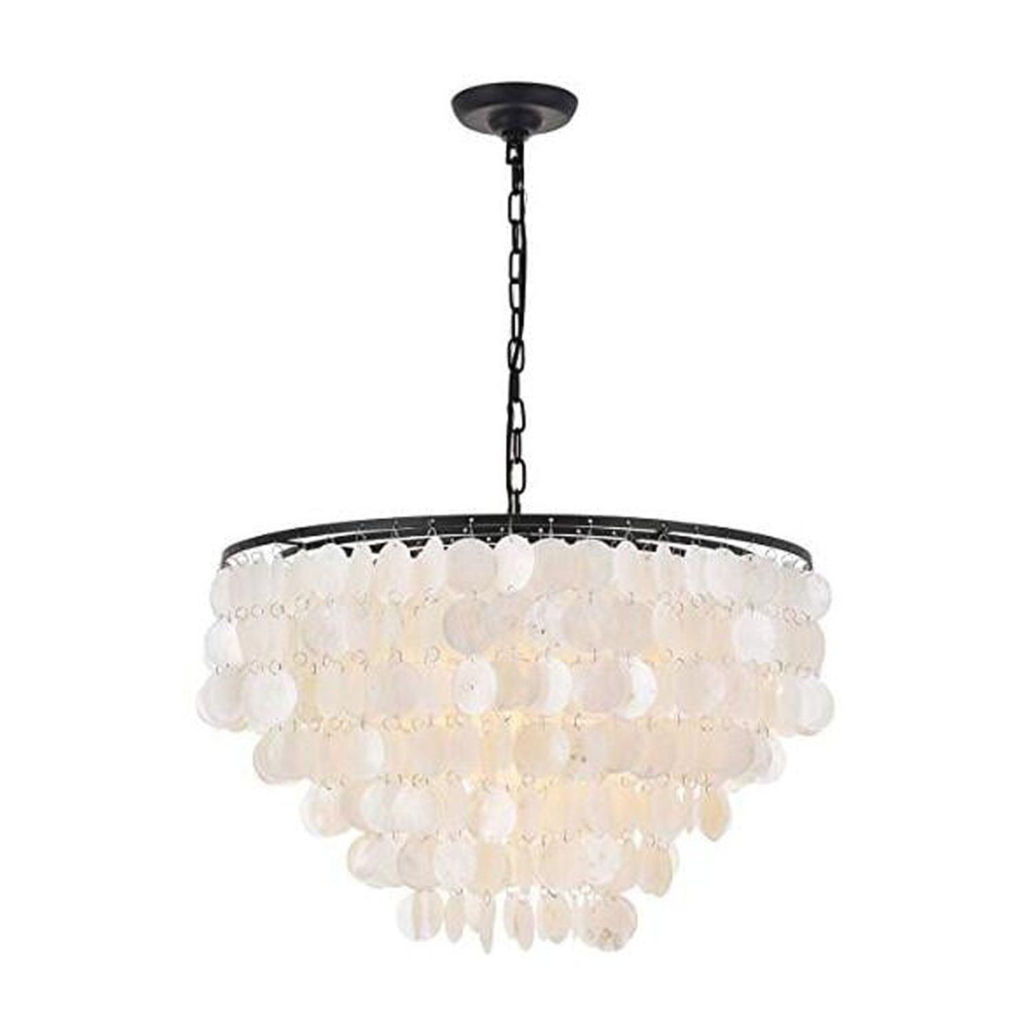 Elegant Lighting Selene 6 light Black Pendant