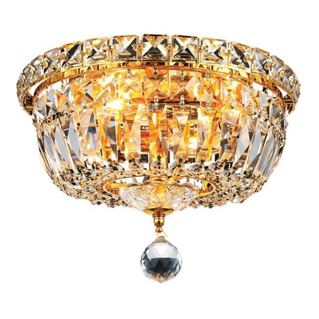 Elegant Lighting Wiley Collection Flush Mount D10in H8in Lt:4 Gold Finish