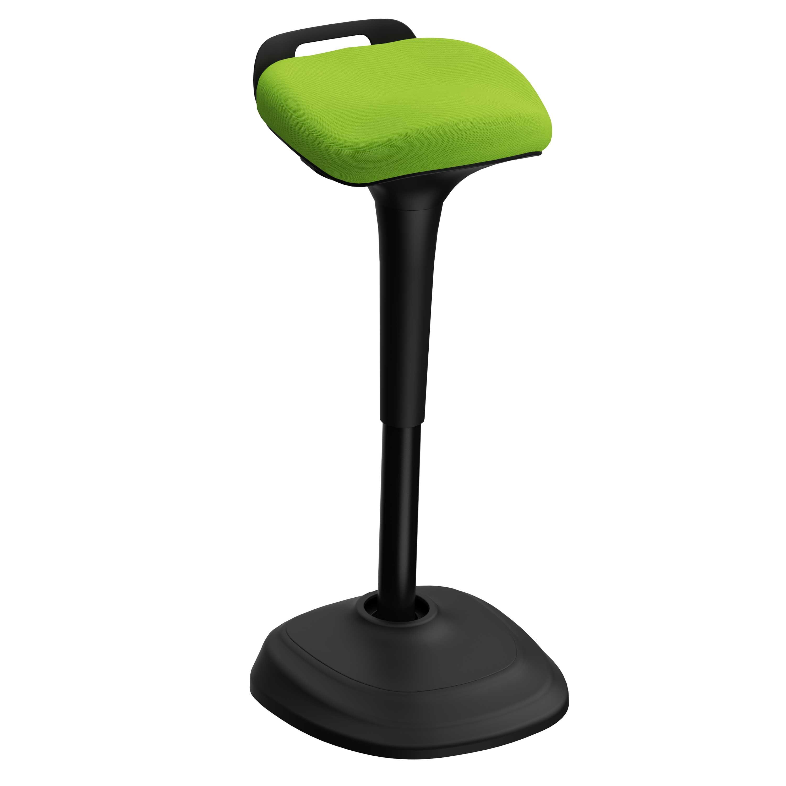 Green Adjustable Saddle Style Swivel Active Stool