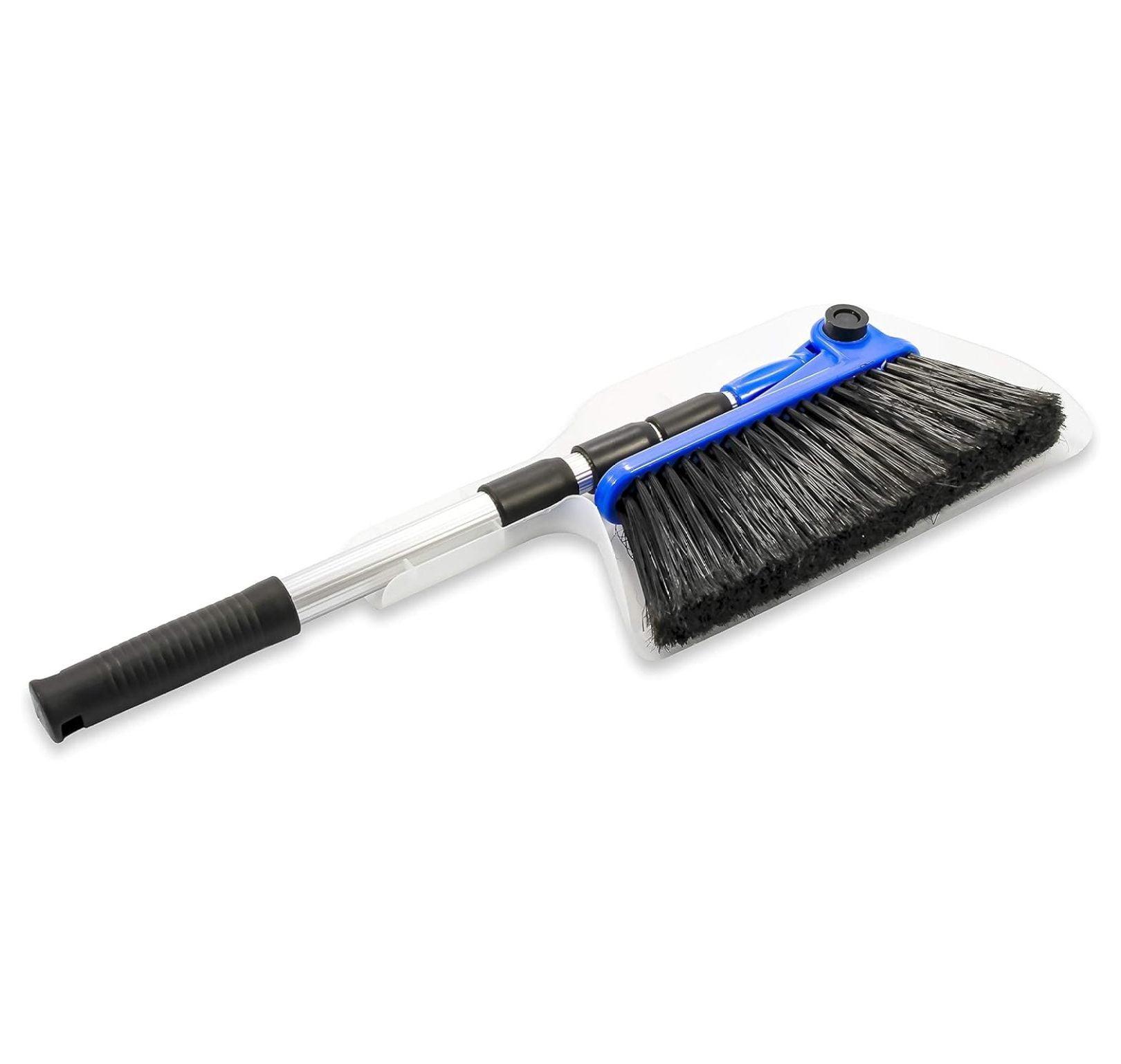 Adjustable Telescoping Broom and Dustpan with Soft Bristles