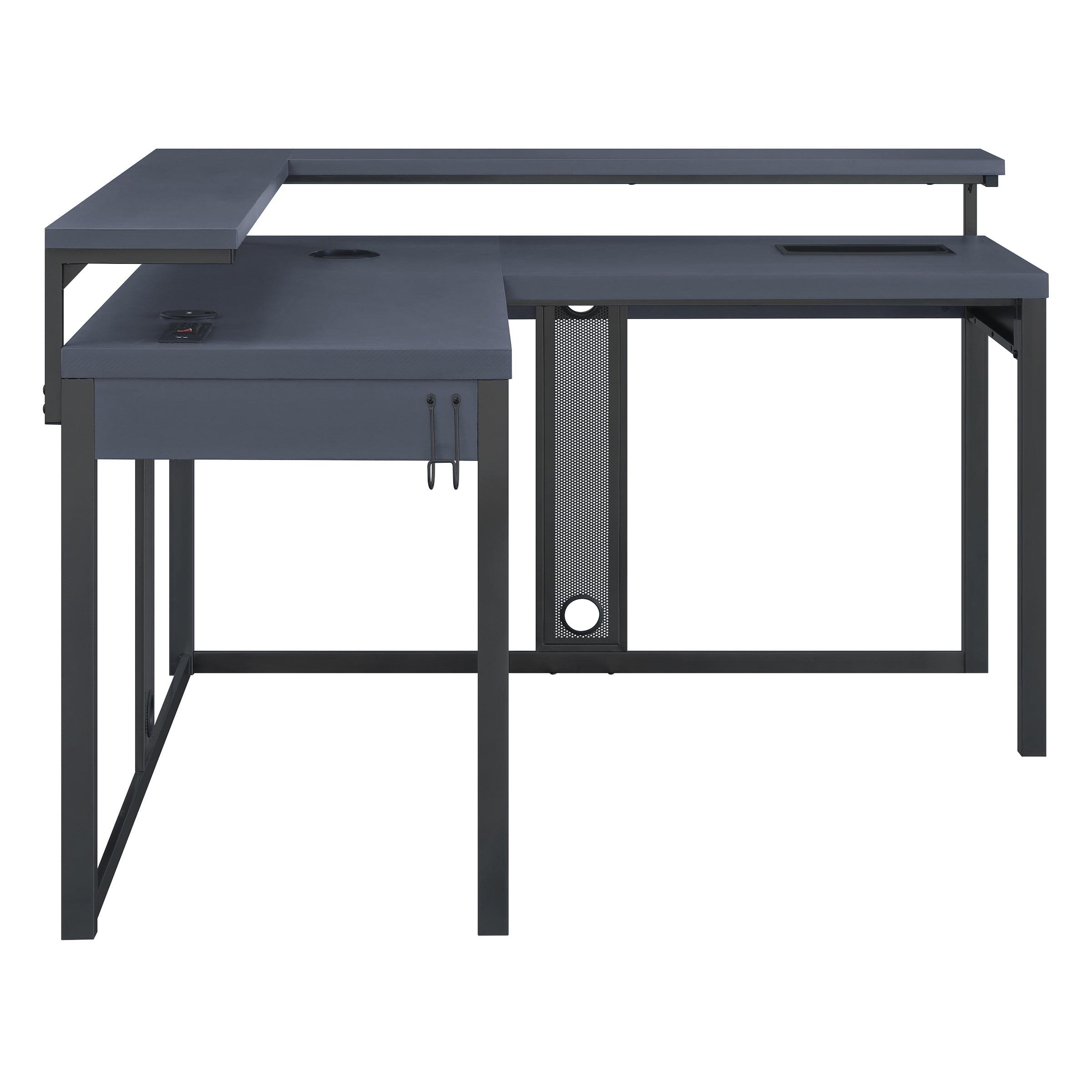 Stealth Pro Corner L-Shape Black Gaming Desk with Tech Upgrades