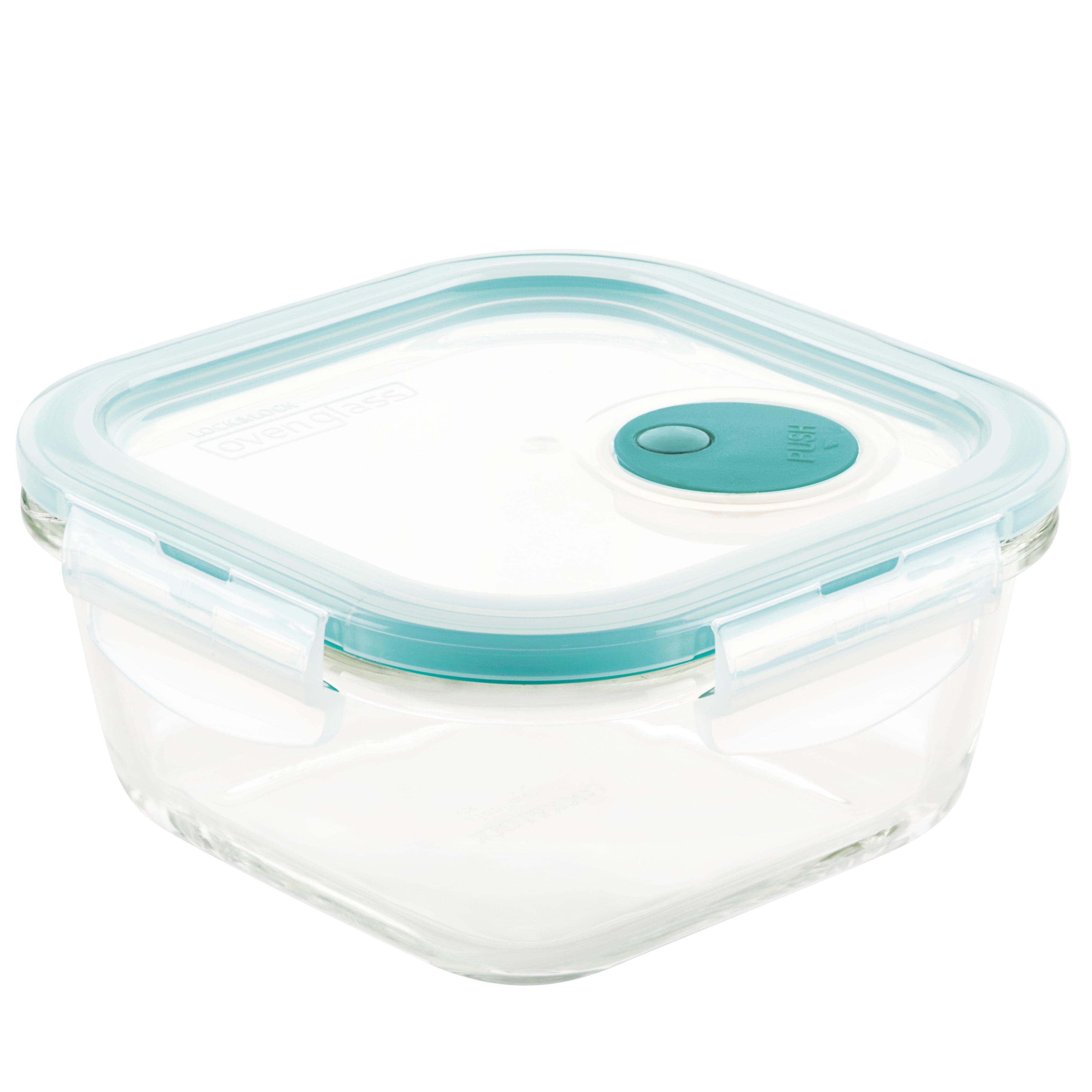 Clear Borosilicate Glass 17-Ounce Airtight Food Storage Jar with Steam Vent