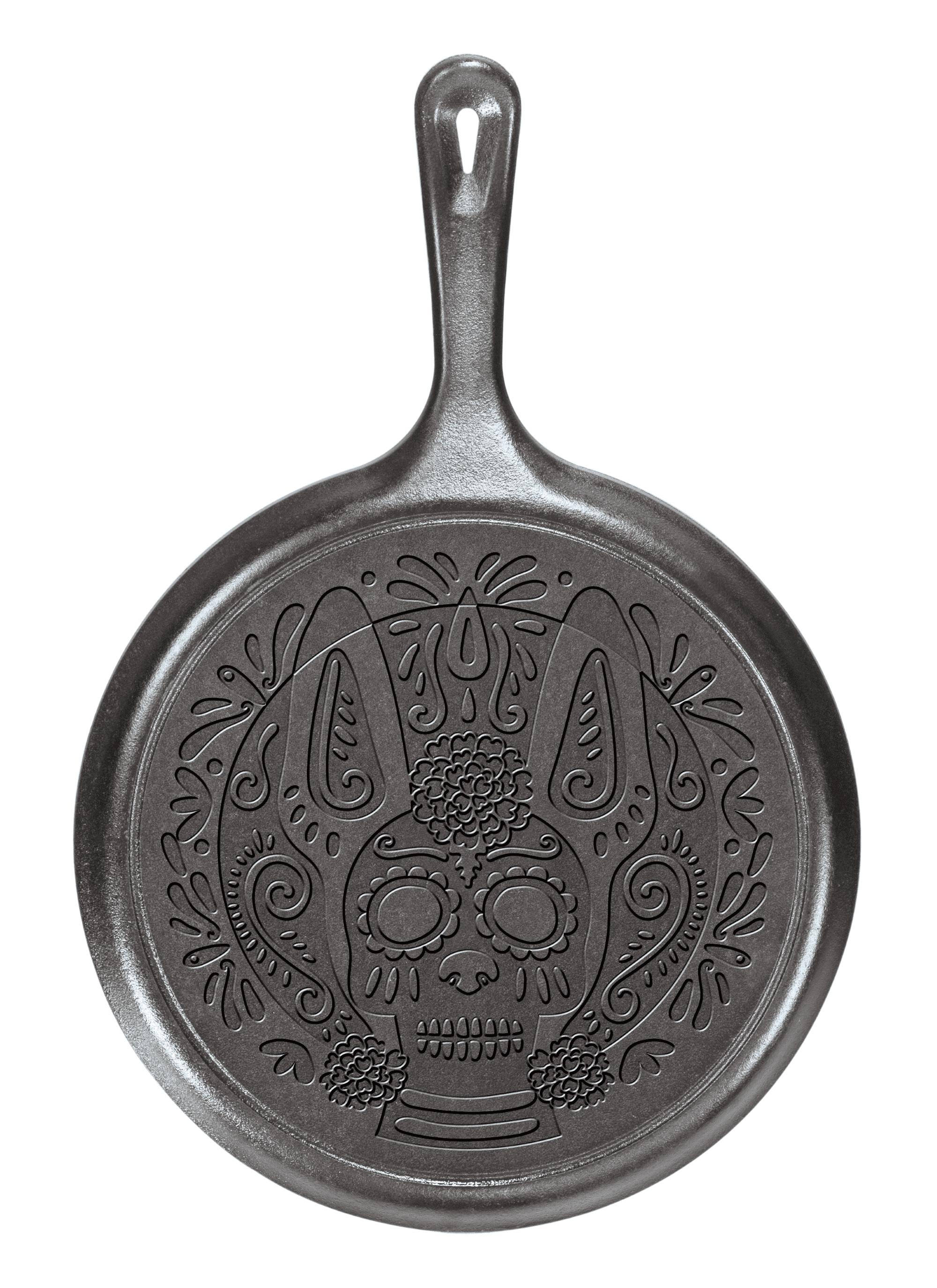 Lodge 10.5" Black Cast Iron Sugar Skull Griddle