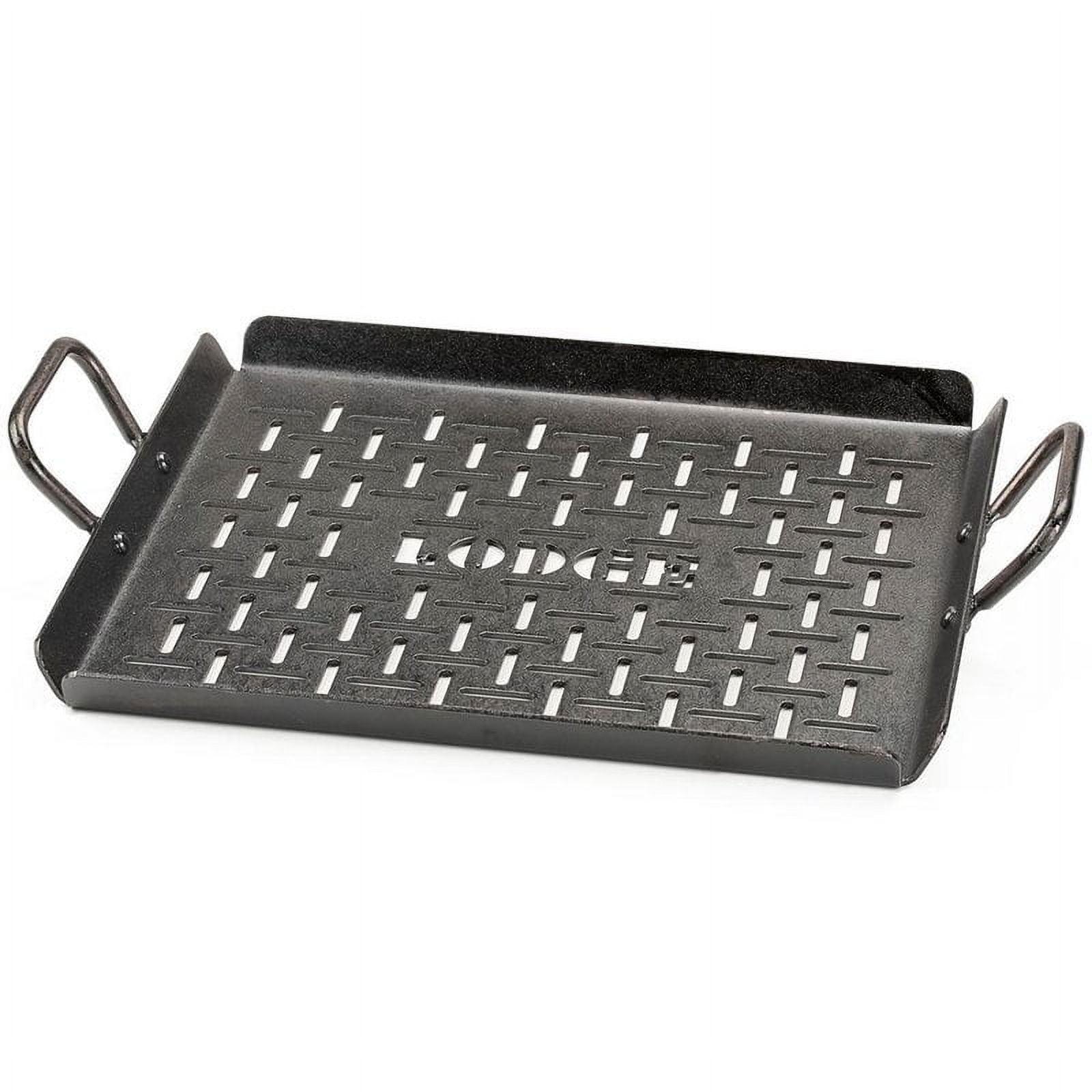 Lodge 13" Black Seasoned Carbon Steel Grill Pan