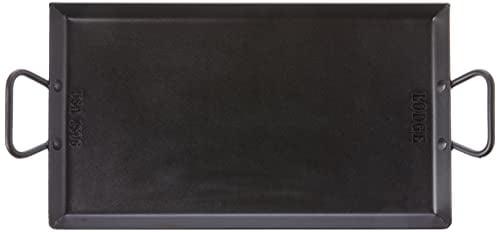 Lodge 18" Black Carbon Steel Outdoor Griddle with Handles