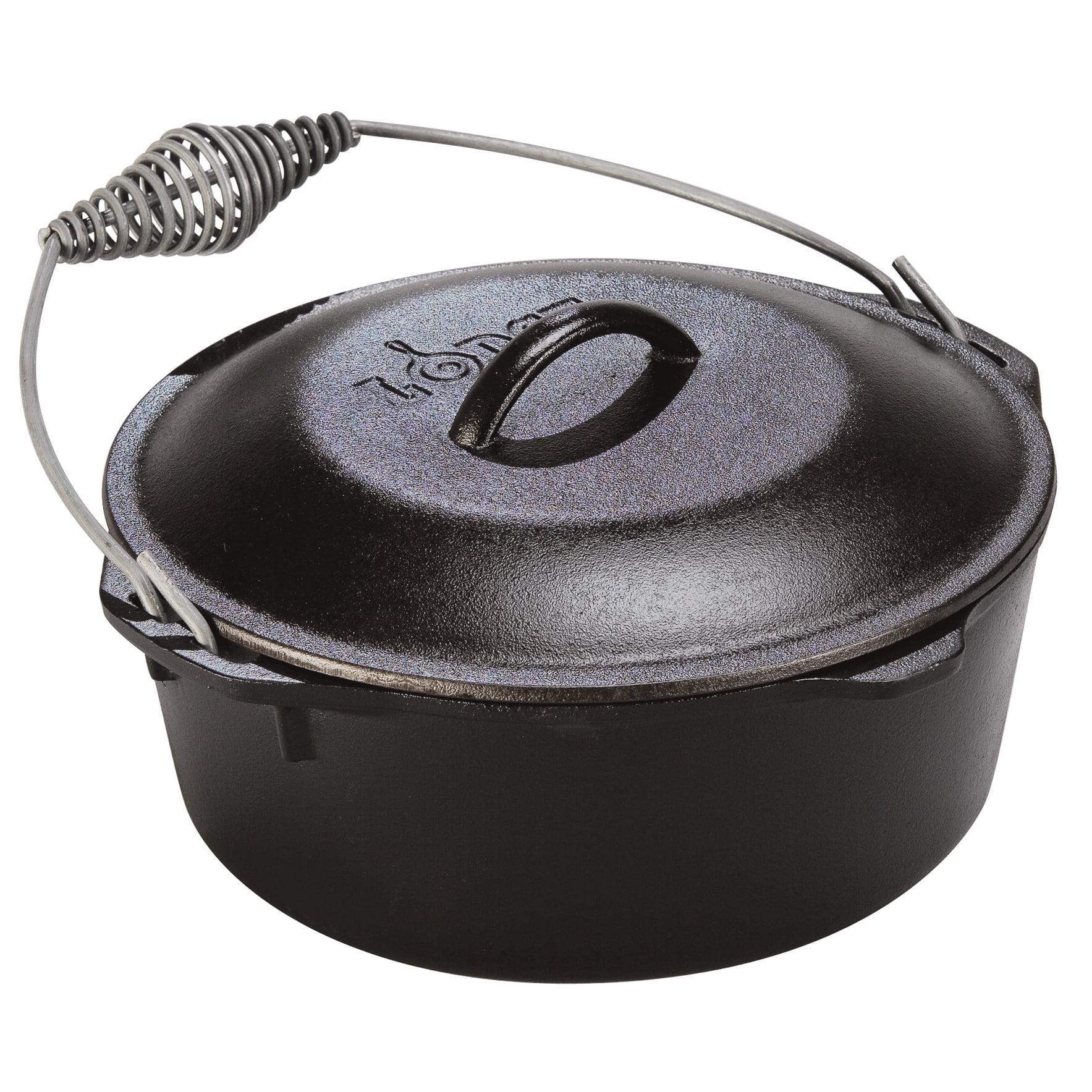 Lodge Cast Iron 5 Quart Seasoned Dutch Oven with Bail Handle