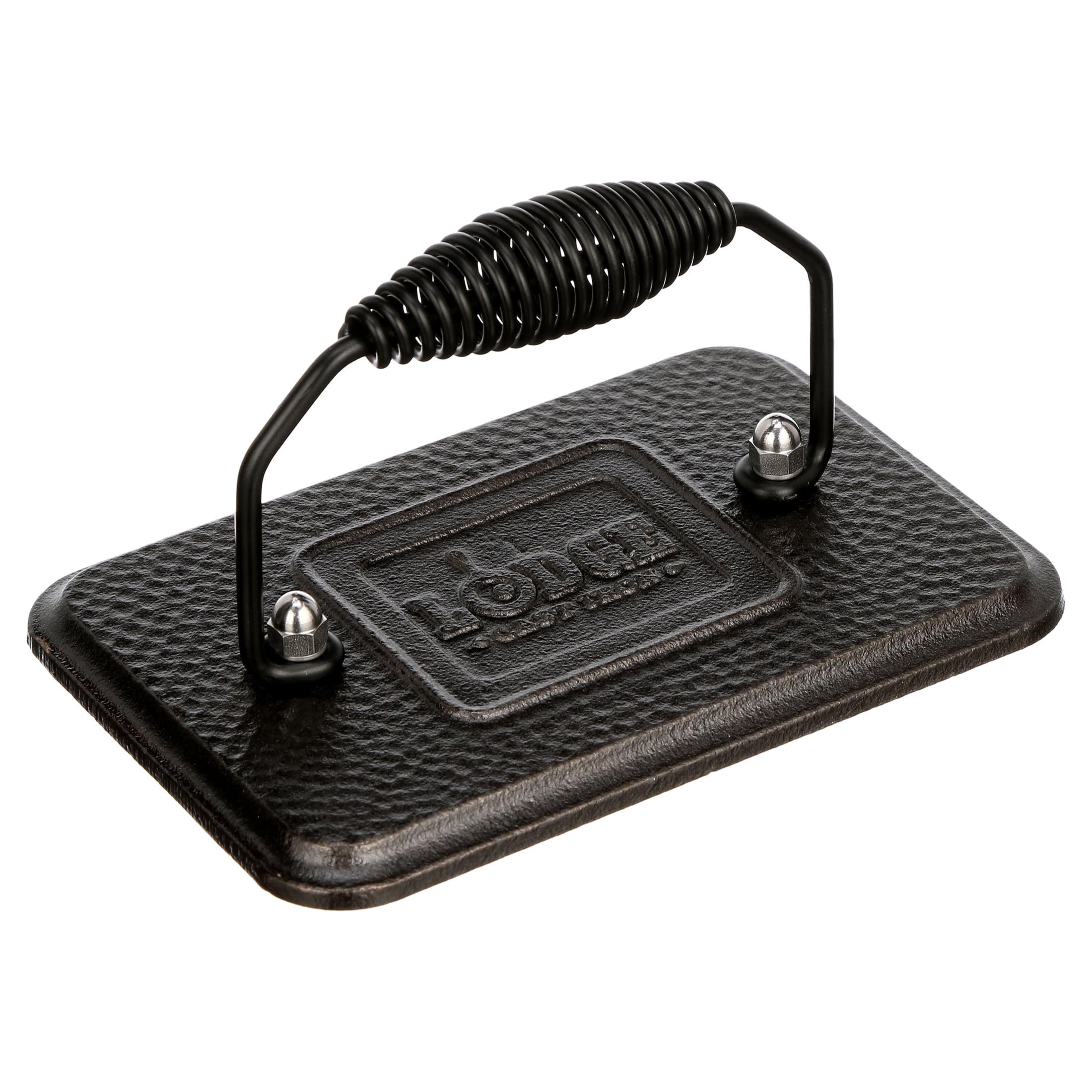 Lodge Cast Iron 6.75 In. x 4.5 In. Grill Press, Black