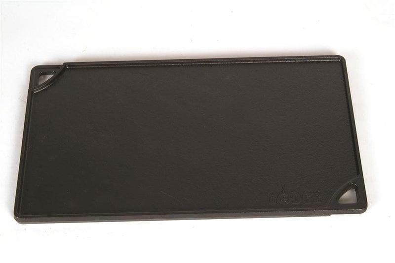 Lodge 16.75" x 9.5" Cast Iron Reversible Griddle: Preseasoned, Even-Heating, Nonstick, Induction & Oven Safe Grill Pan