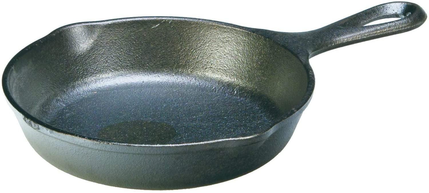 Lodge 6.5" Cast Iron Skillet: Oven & Broiler-Safe, Hand Wash, Gas & Induction Compatible, Black, 1.94 lbs