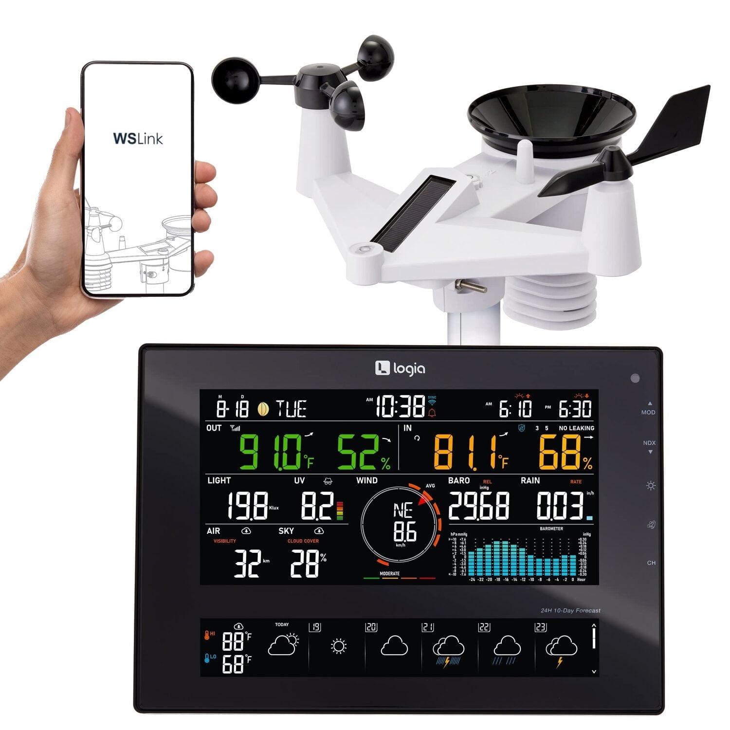 Logia 6'' Solar Powered Wireless Outdoor Weather Station