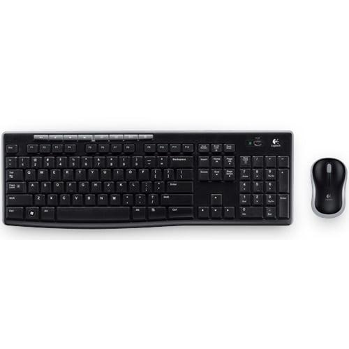 Black Wireless Keyboard and Mouse Combo with Long Battery Life