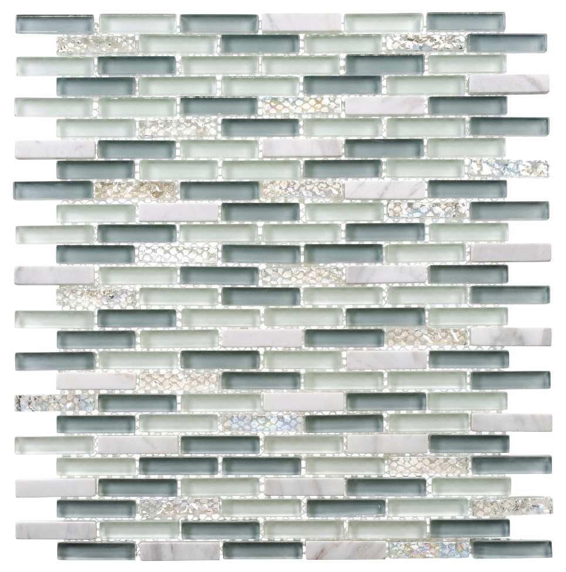 Loic 1" x 2" Glass Brick Joint MosaicKitchen Backsplash, Bathroom, Shower, Pool, Wall and Floor Tile