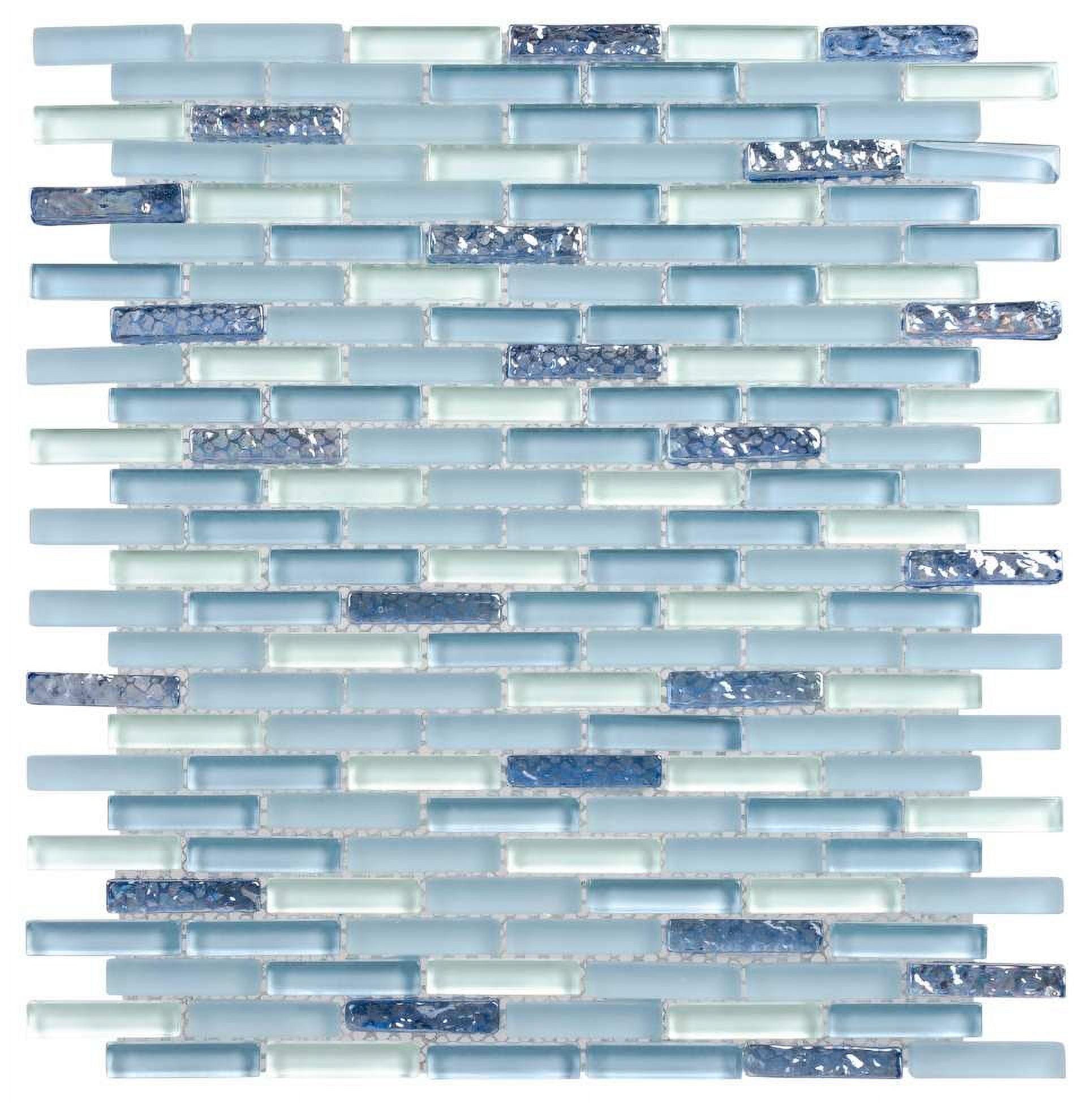 Andova Loic 1" x 2" Glass Brick Joint Mosaic  Kitchen Backsplash, Bathroom, Shower, Pool, Wall and Floor Tile | Wayfair