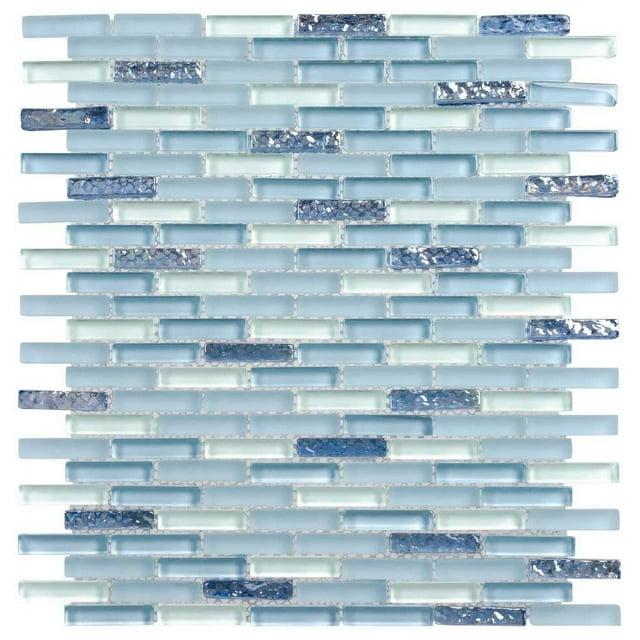 Andova Loic 1" x 2" Glass Brick Joint Mosaic  Kitchen Backsplash, Bathroom, Shower, Pool, Wall and Floor Tile | Wayfair