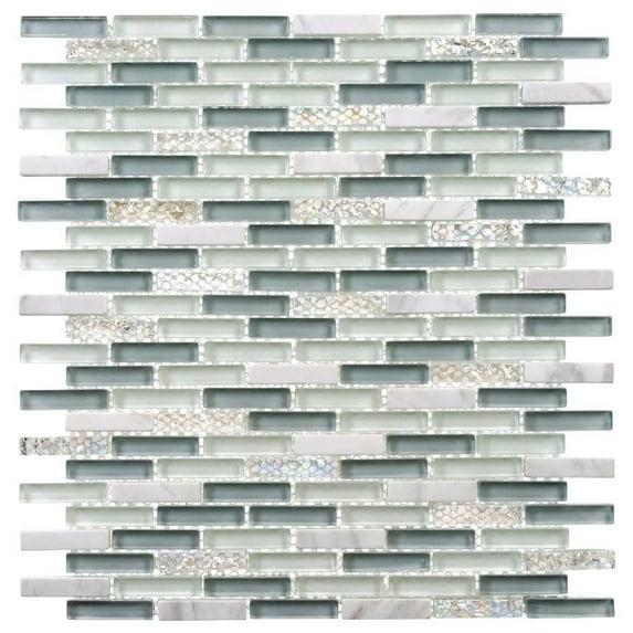 Loic 1" x 2" Glass Brick Joint MosaicKitchen Backsplash, Bathroom, Shower, Pool, Wall and Floor Tile