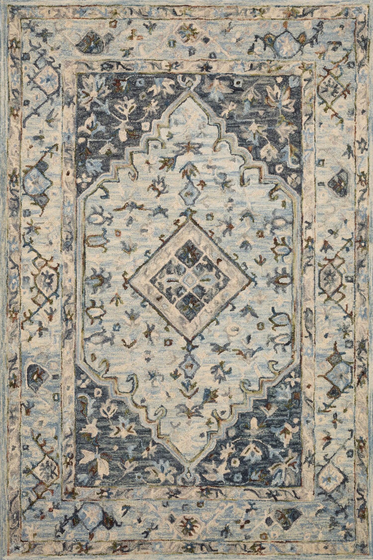 Loloi II Beatty Bea-01 Lt. Blue / Blue Hooked Area Rugs