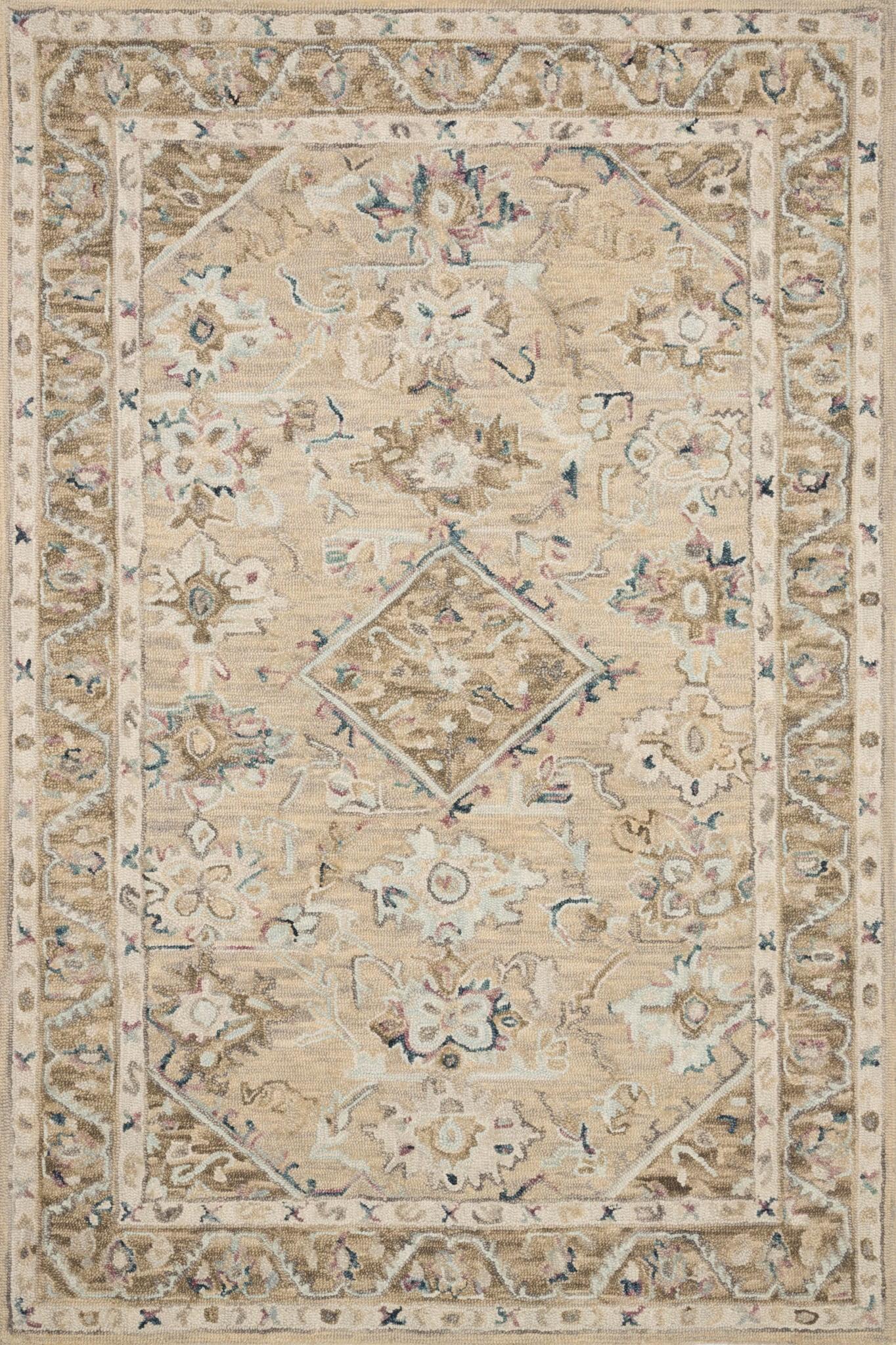 Beatty Ivory Hand-Tufted Wool Rectangular Area Rug, 2'3" x 3'9"