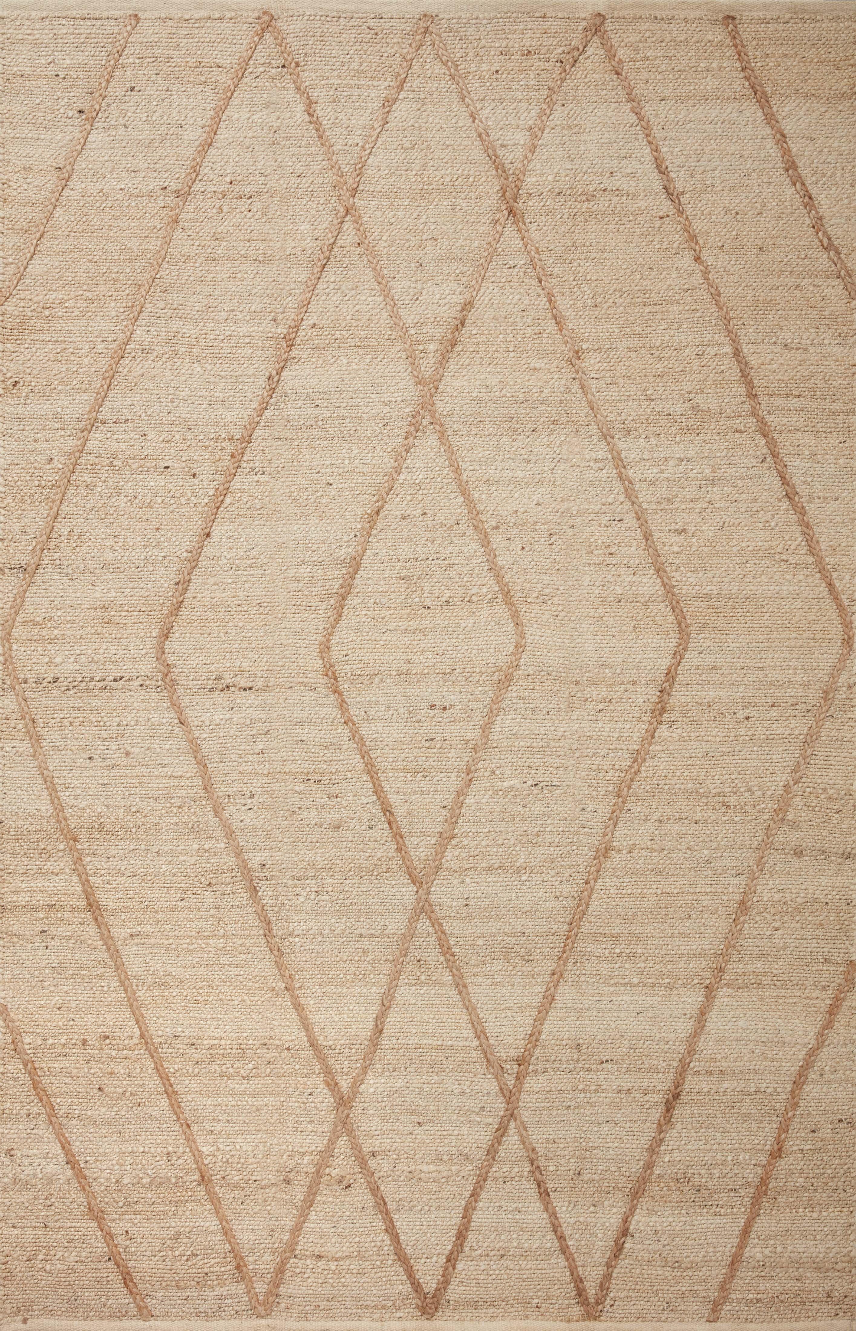Loloi II Bodhi Collection BOD-02 Ivory / Natural, Geometric Area Rug 7'-9" x 9'-9"