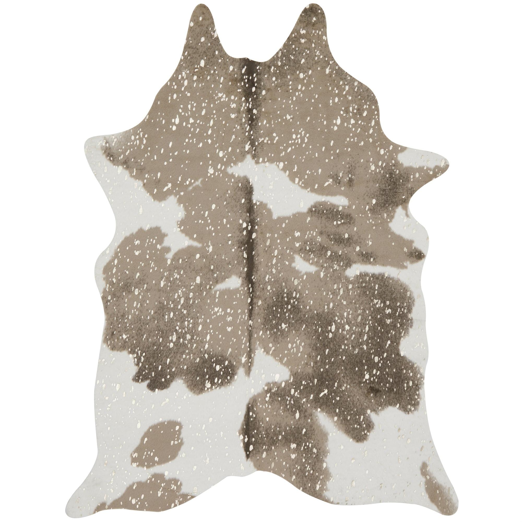 Loloi II Bryce Faux Cowhide Taupe / Champagne Area Rug