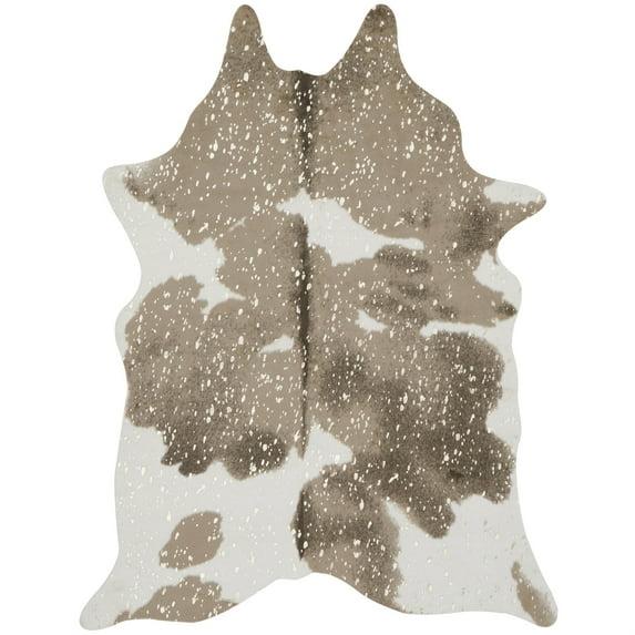 Loloi II Bryce Faux Cowhide Taupe / Champagne Area Rug