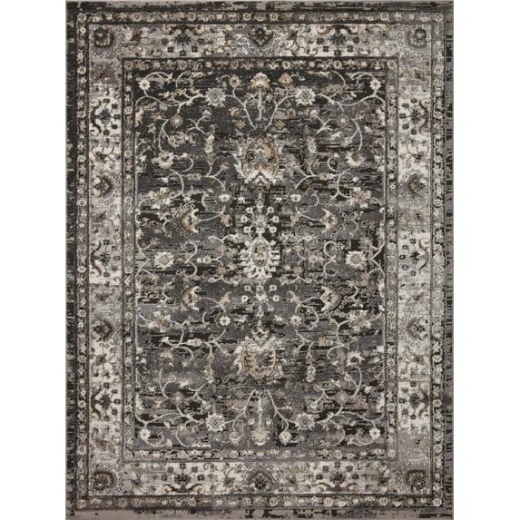 Loloi II Estelle Collection EST-02 Charcoal / Grey Oriental Area Rug 7'-10" x 10'-2"